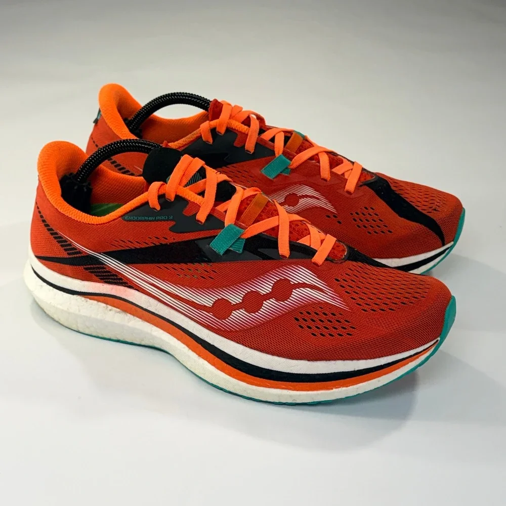 Saucony Endorphin Pro 2 Running Shoe Men 11.5 Scarlet Black Performance Athletic